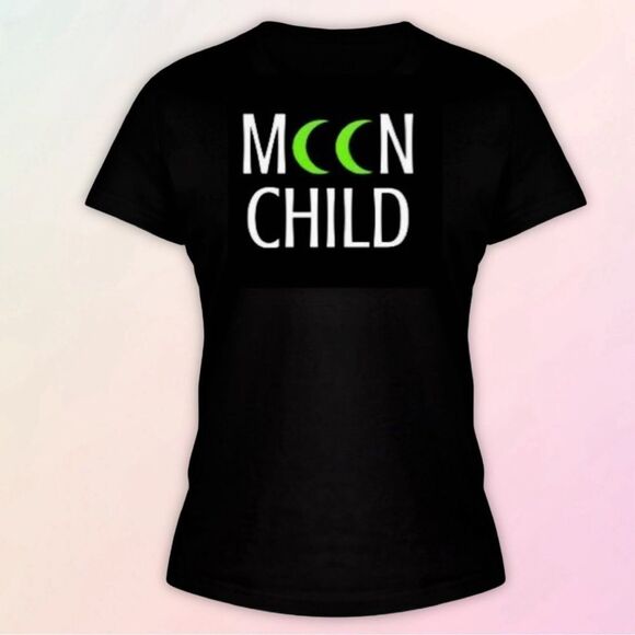 “Moon Child”, Slim Fit Tee, US Women’s Size S-3X - Picture 1 of 5